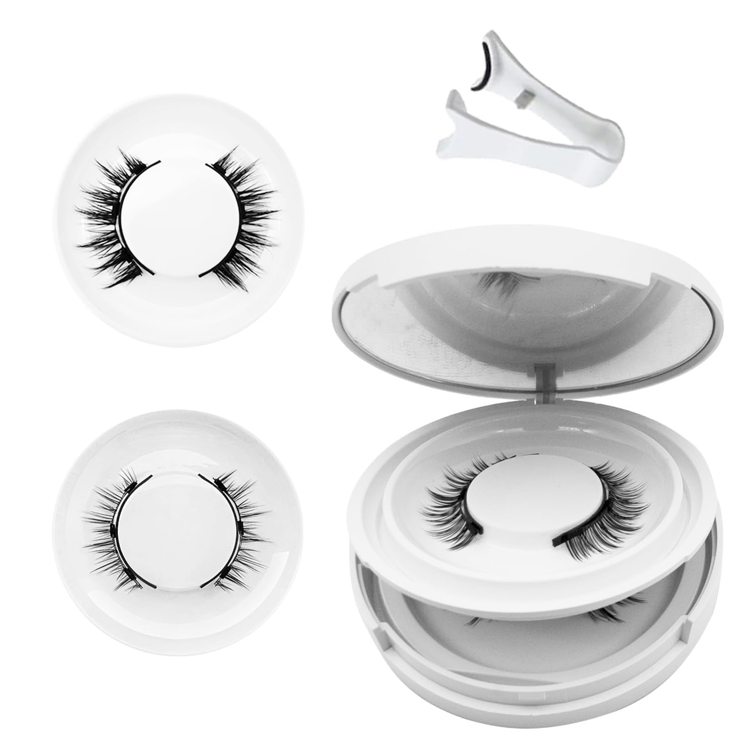 Meylora Magnetic Lashes,Magnetic Lashes,Magnetic Eyelashes with Applicator,Reusable Magnet Eyelashes without Eyeliner Natural Look No Glue Needed (Simple+Iris)