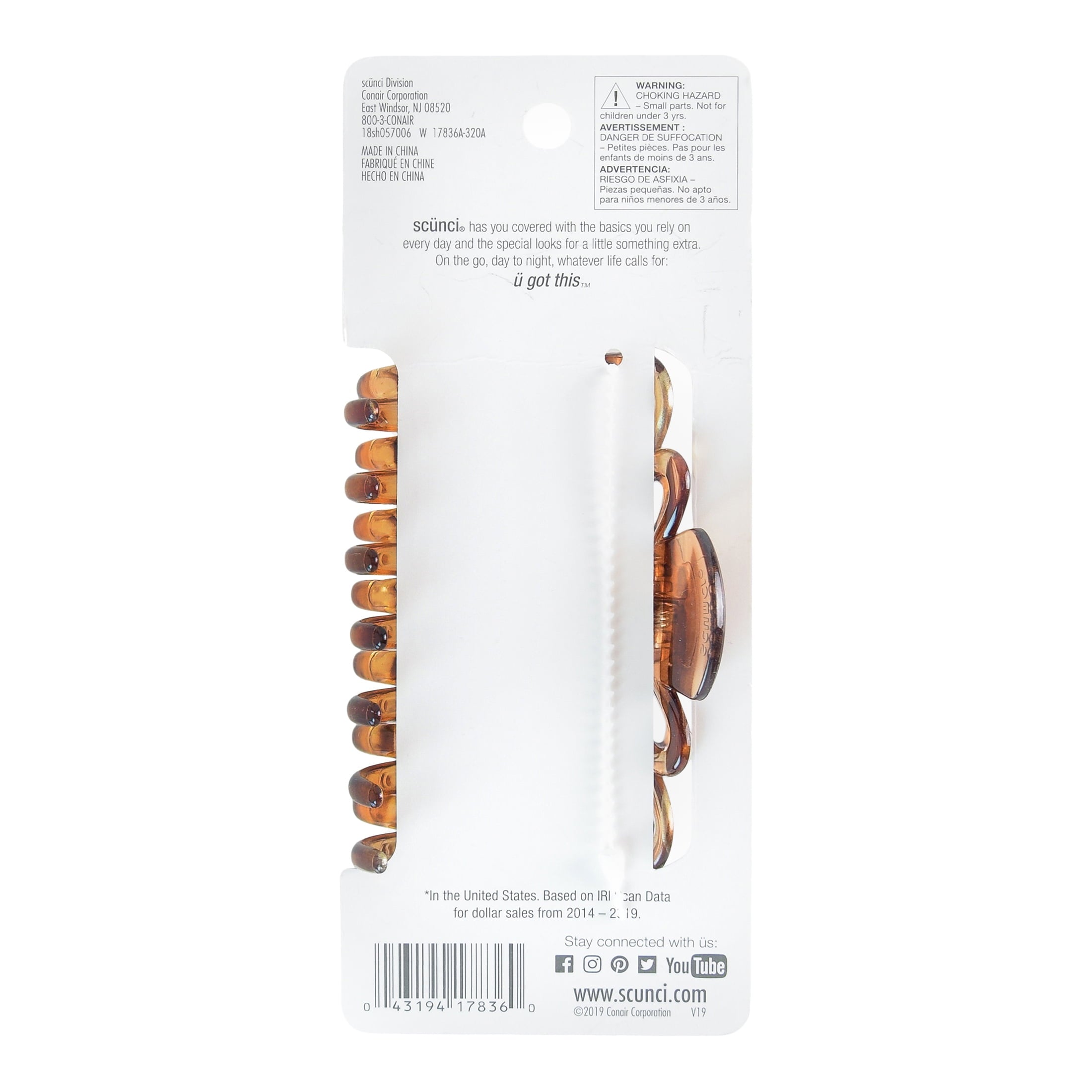 Extra-Large No-Slip Claw Clip – Tortoise Shell