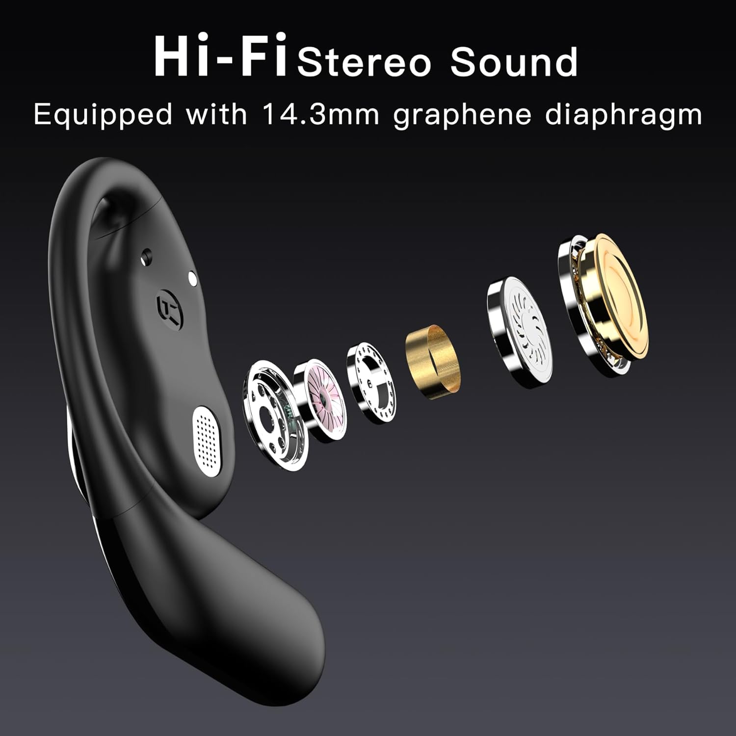 Ear-Hook Wireless Earbuds with 50H Playtime