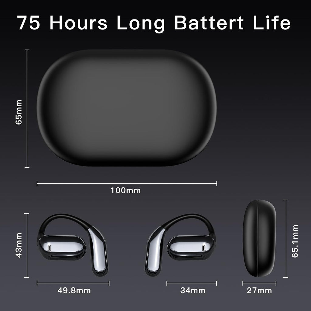 Ear-Hook Wireless Earbuds with 50H Playtime