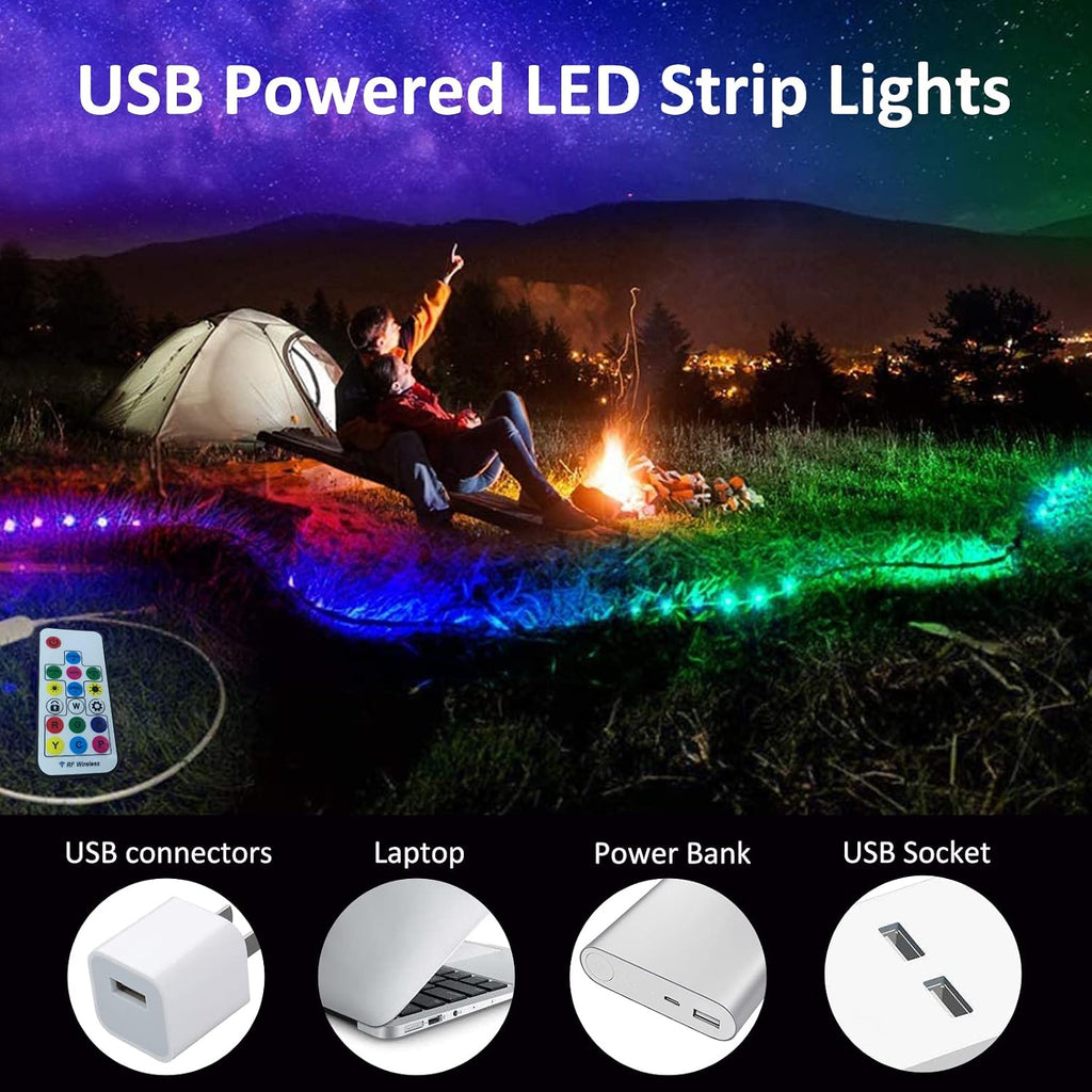 USB RGB LED Strip Lights with Remote