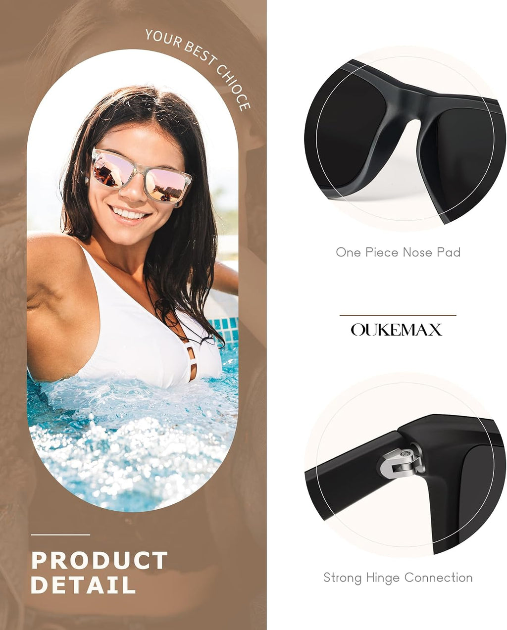 Oversized Polarized Sunglasses for Women