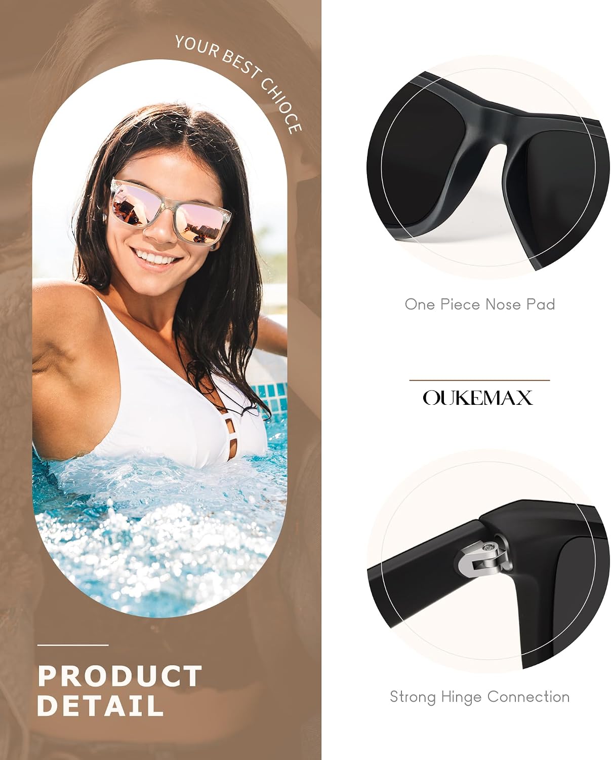 Oversized Polarized Sunglasses for Women