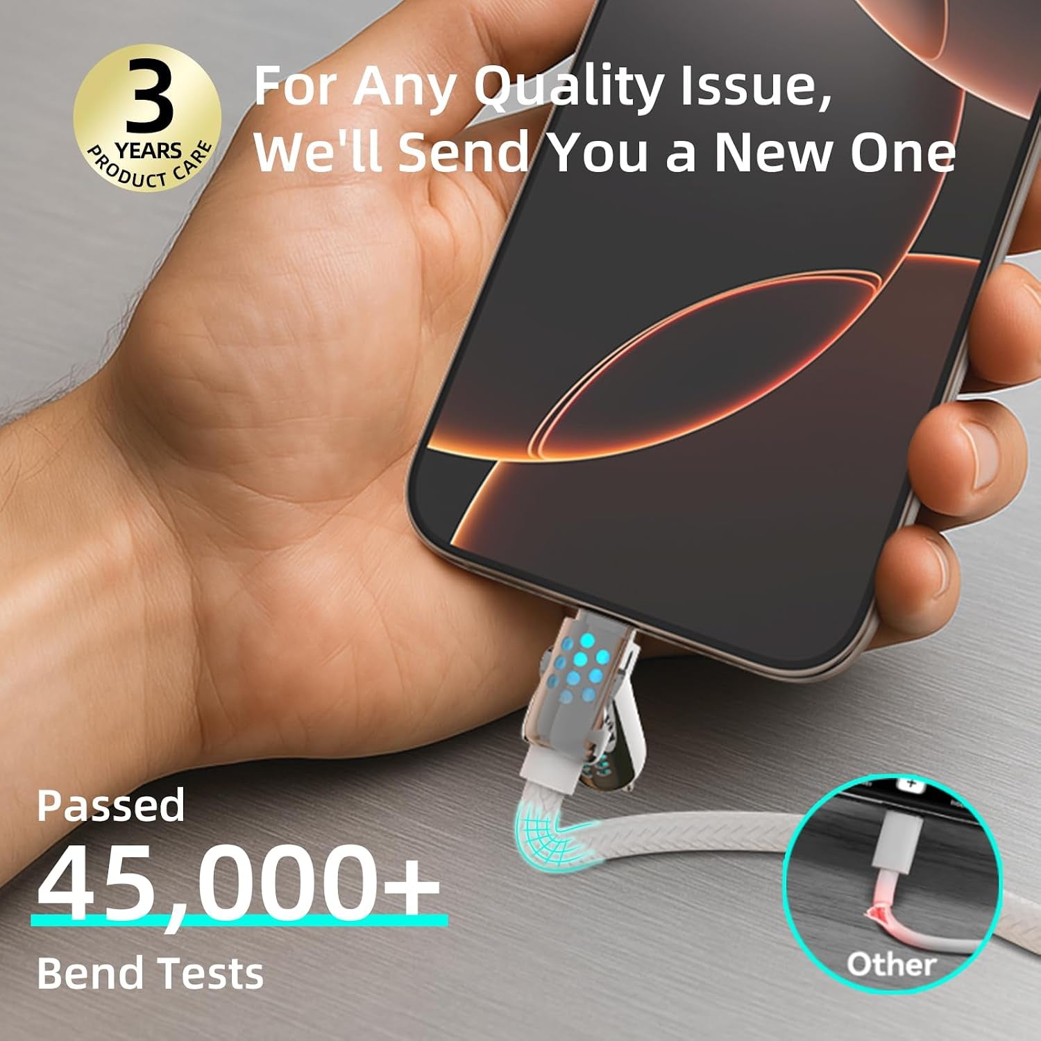 4 in 1 USB C Charging Cable, 6.6FT Coiled Fast Charging Cable 240W, USB A/C to USB C and Lightning Cable for Iphone 17/16/15, Ipad, Macbook Pro/Air, Laptop, Android, Car Travel Cord