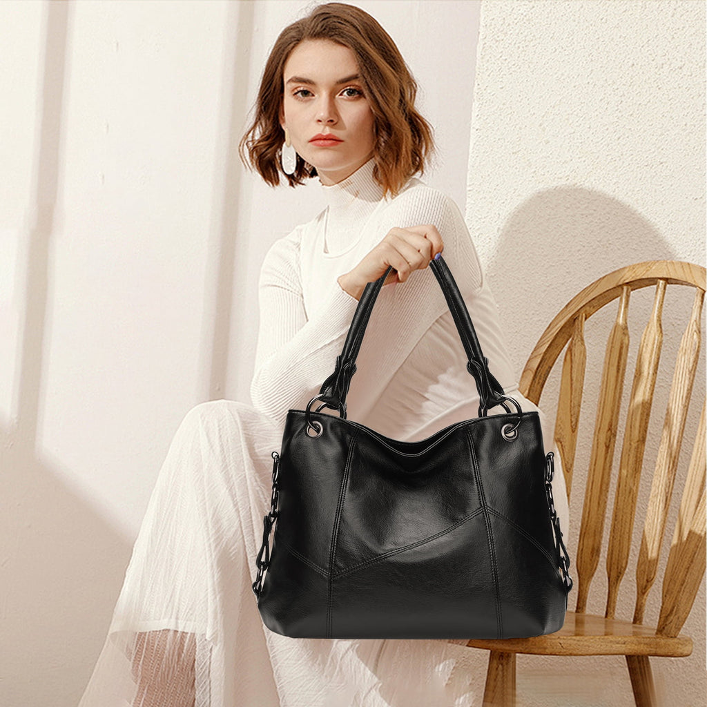 Genuine Leather Hobo Tote Bag for Women