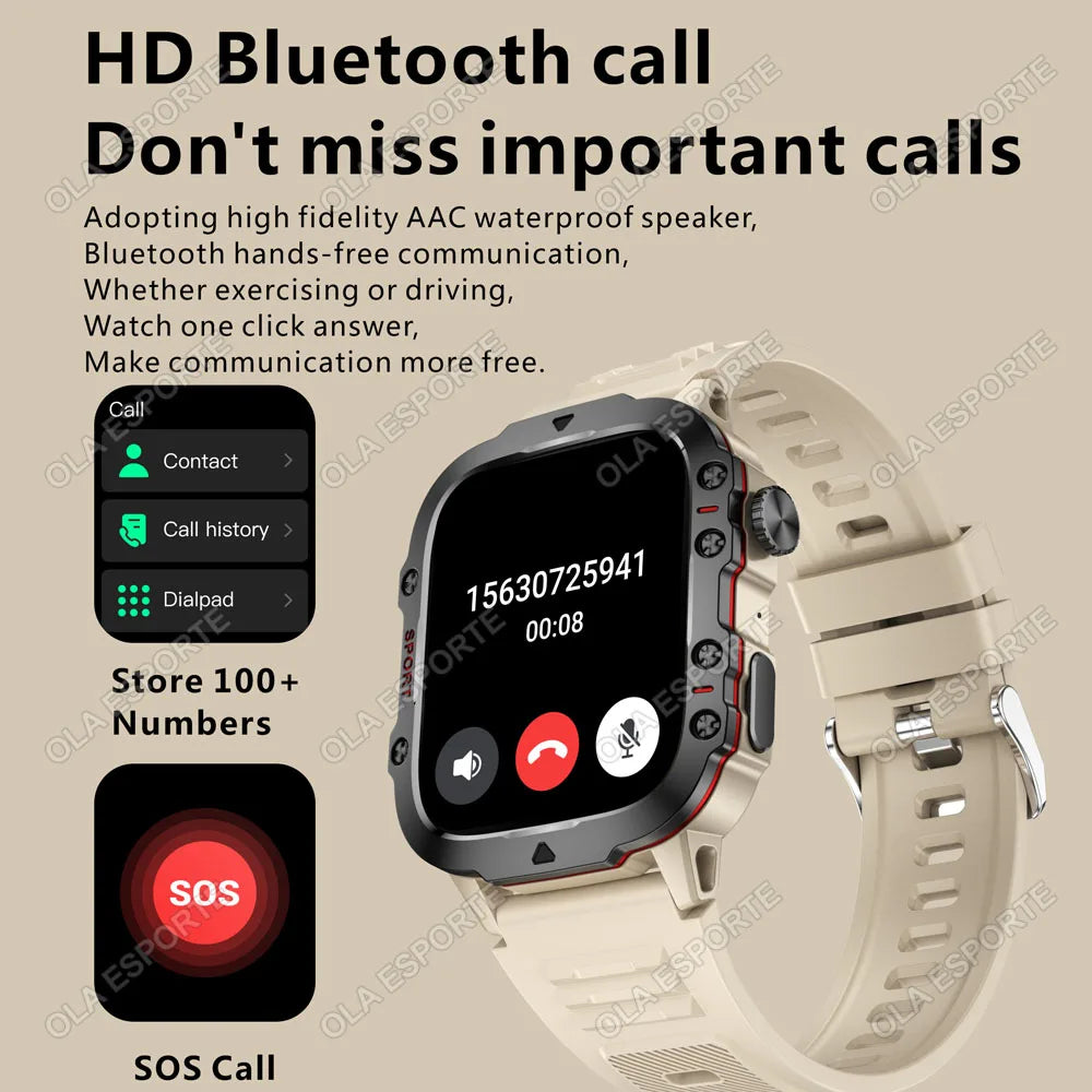 Waterproof Smartwatch with Bluetooth Calling & Fitness Tracking