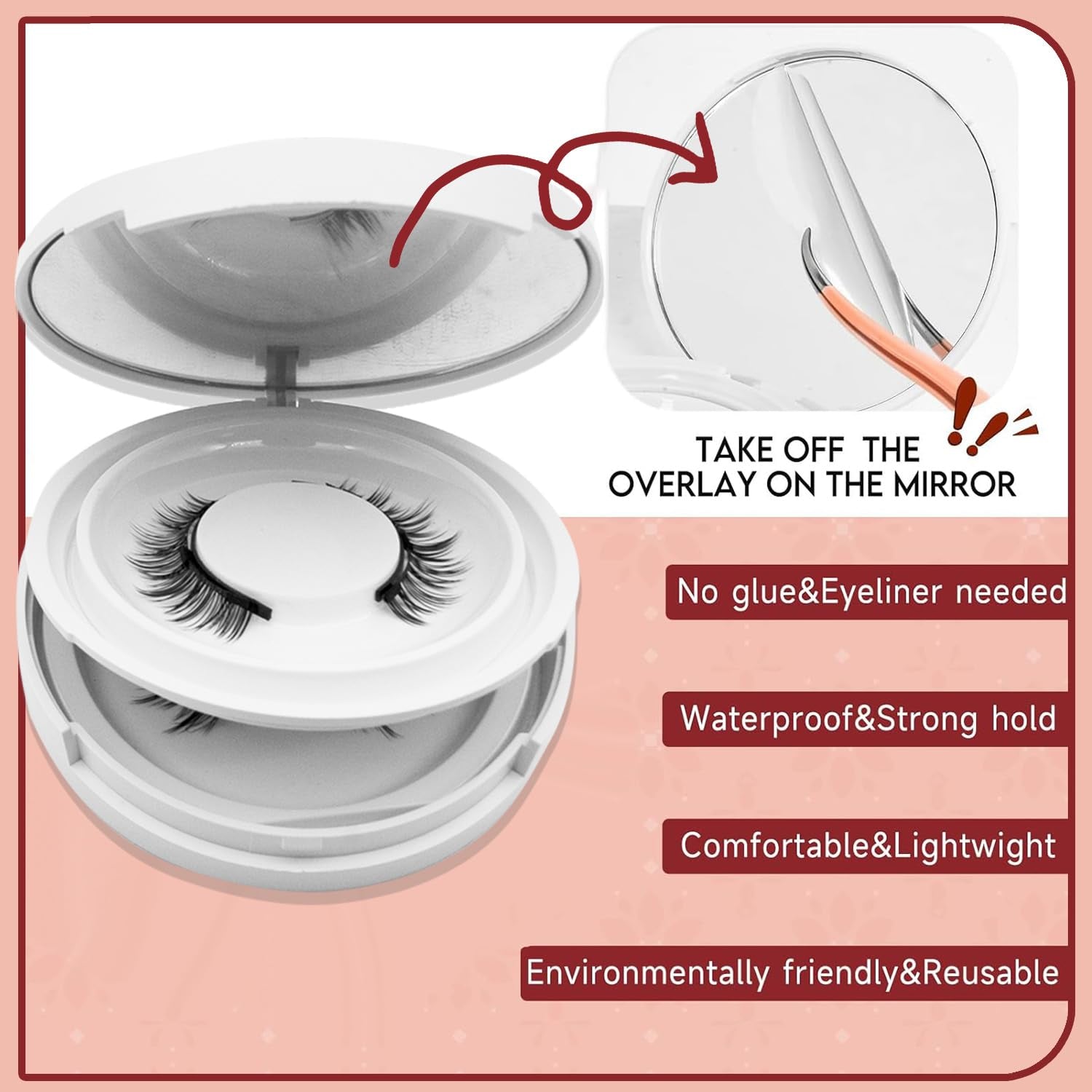 Meylora Magnetic Lashes,Magnetic Lashes,Magnetic Eyelashes with Applicator,Reusable Magnet Eyelashes without Eyeliner Natural Look No Glue Needed (Simple+Iris)