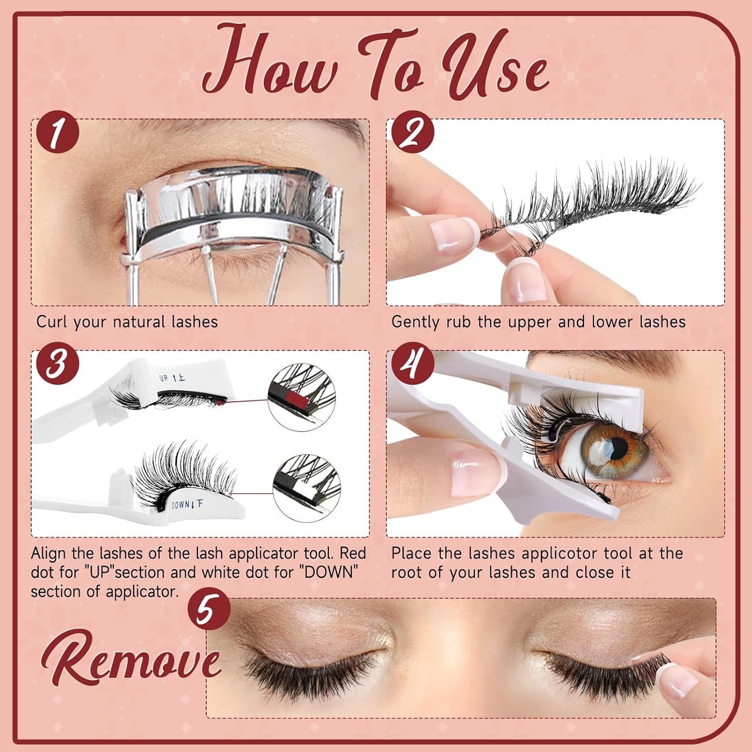 Meylora Magnetic Lashes,Magnetic Lashes,Magnetic Eyelashes with Applicator,Reusable Magnet Eyelashes without Eyeliner Natural Look No Glue Needed (Simple+Iris)