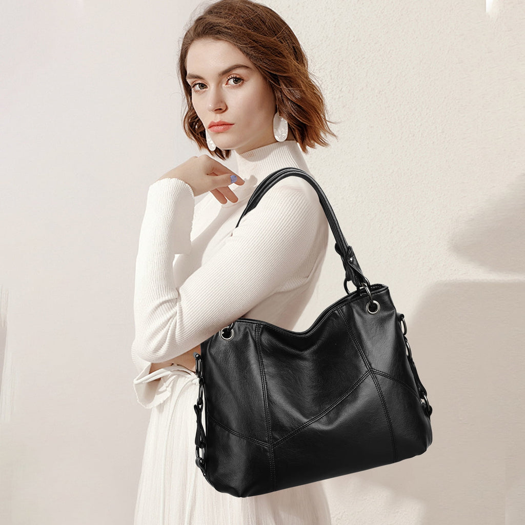 Genuine Leather Hobo Tote Bag for Women